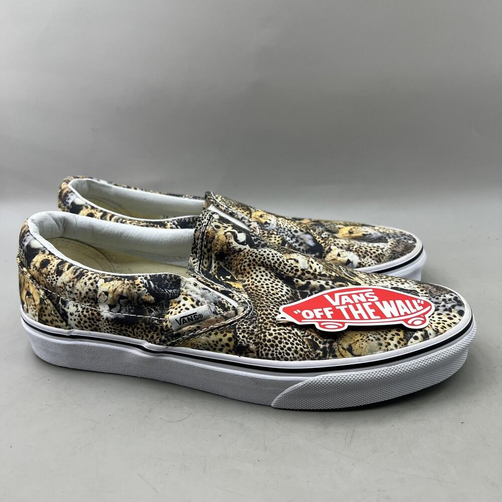 Vans Classic Slip-On Cheetah Shoes Women Size 9 Kenya Edition Skate Sneakers NEW